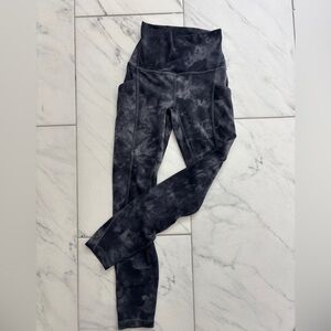 Lululemon charcoal grey tie dye leggings - size 0